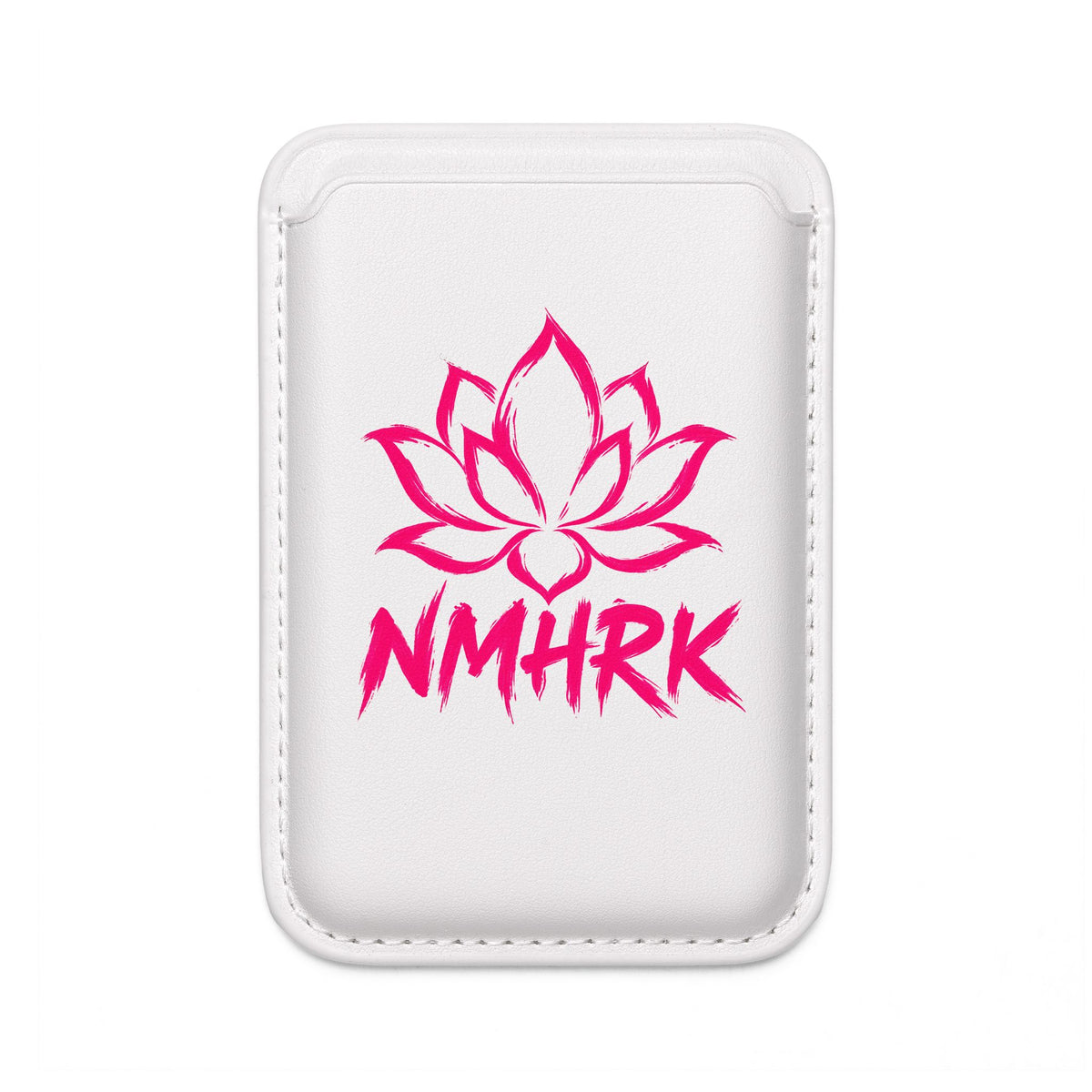 Magsafe Vegan Wallet — Pink Lotus "NMHRK" Card Holder